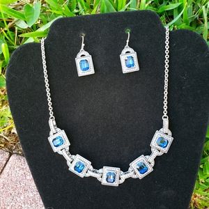 Touchstone Crystal Monarch Necklace and Earrings